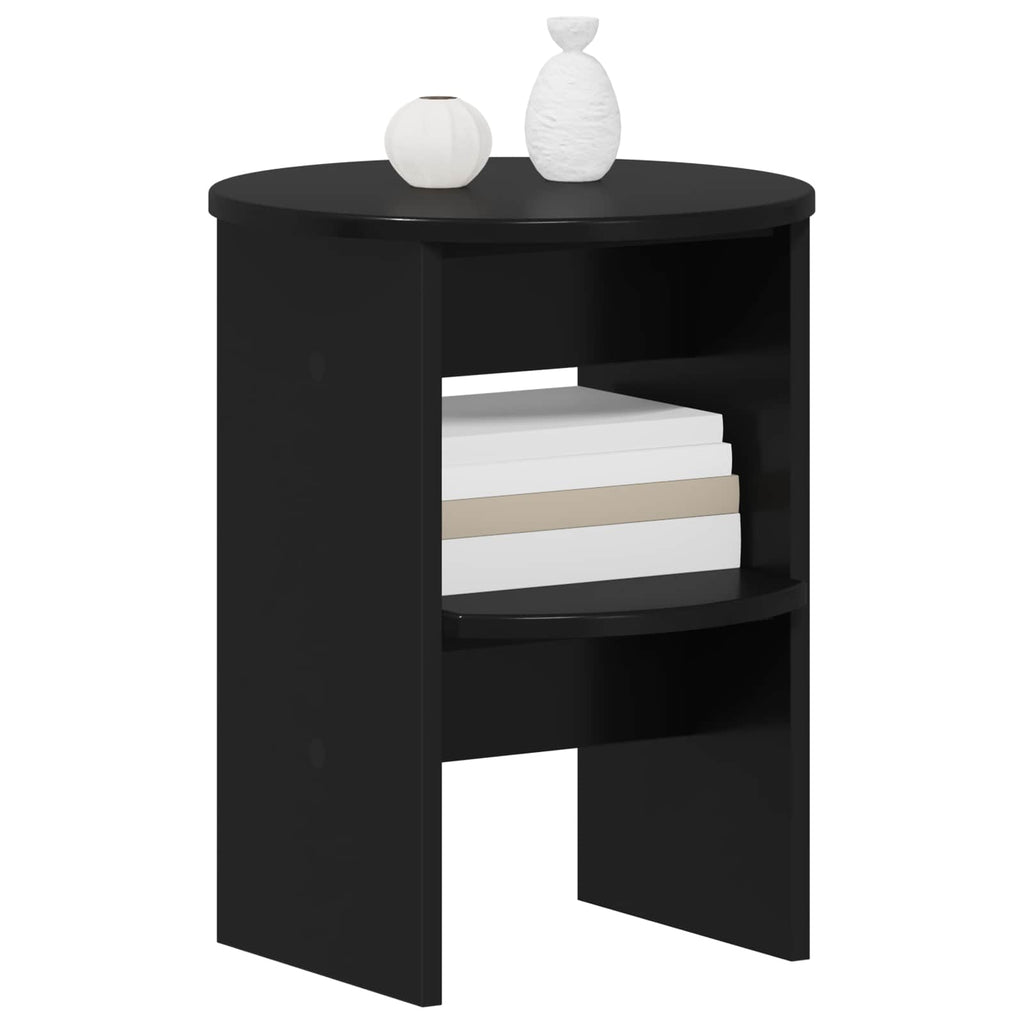 Seitenschrank 2 pcs Schwarz Ø40 x 50 cm Holzwerkstoff