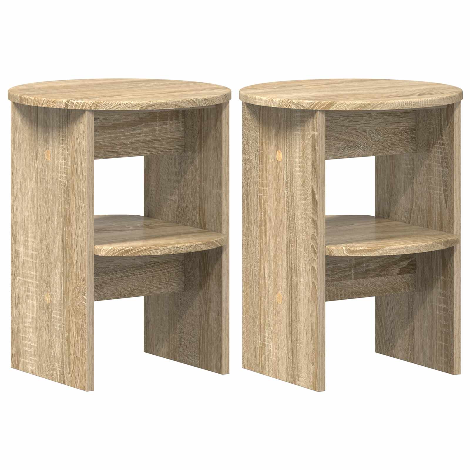 Seitenschrank 2 pcs Sonoma-Eiche Ø40 x 50 cm Holzwerkstoff