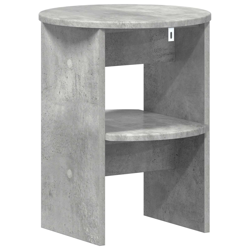 Seitenschrank Betongrau Ø40 x 50 cm Holzwerkstoff