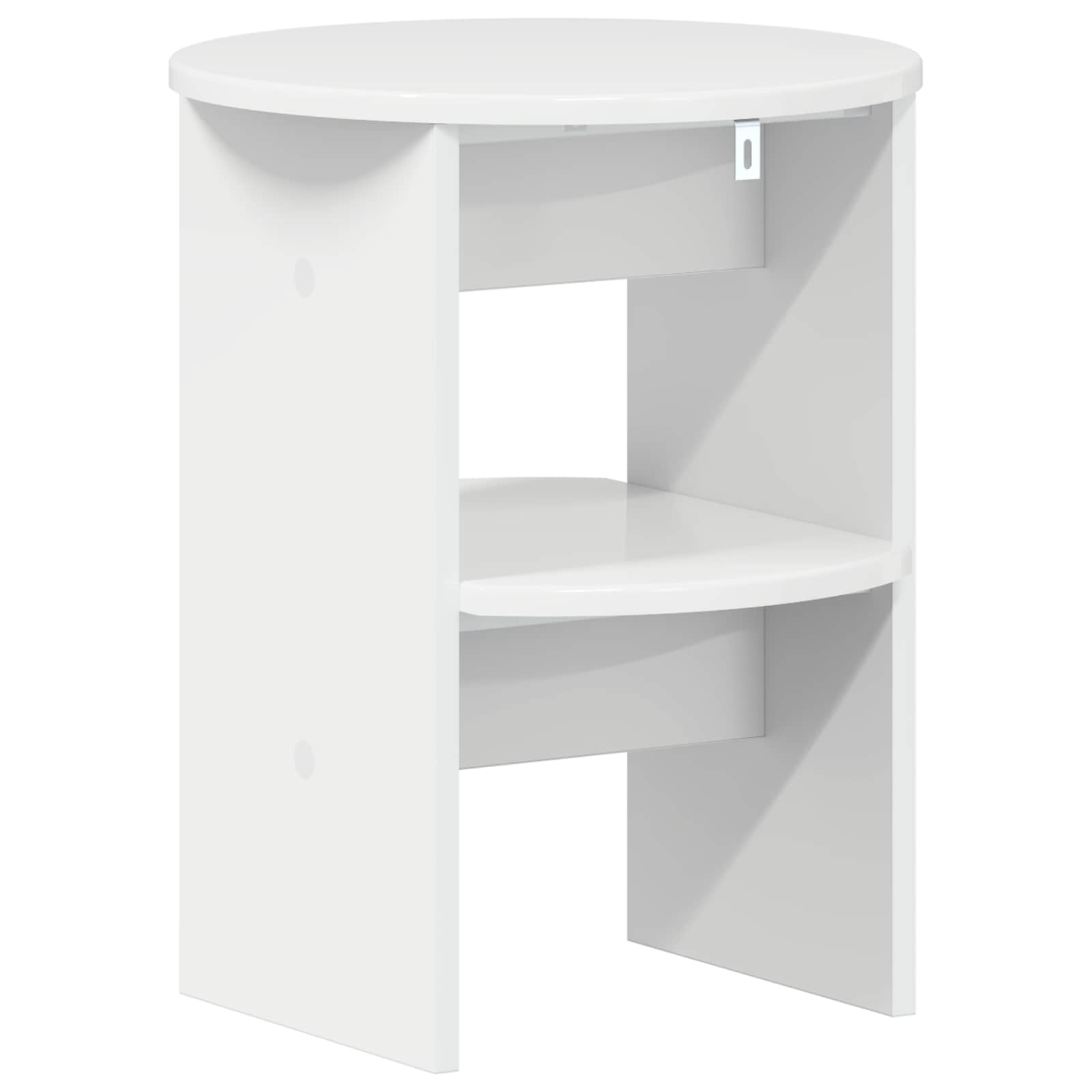 Seitenschrank Hochglanz Weiß Ø40 x 50 cm Holzwerkstoff