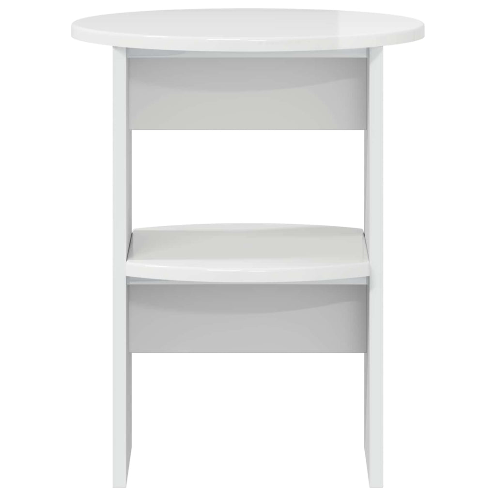 Seitenschrank 2 pcs Hochglanz Weiß Ø40 x 50 cm Holzwerkstoff