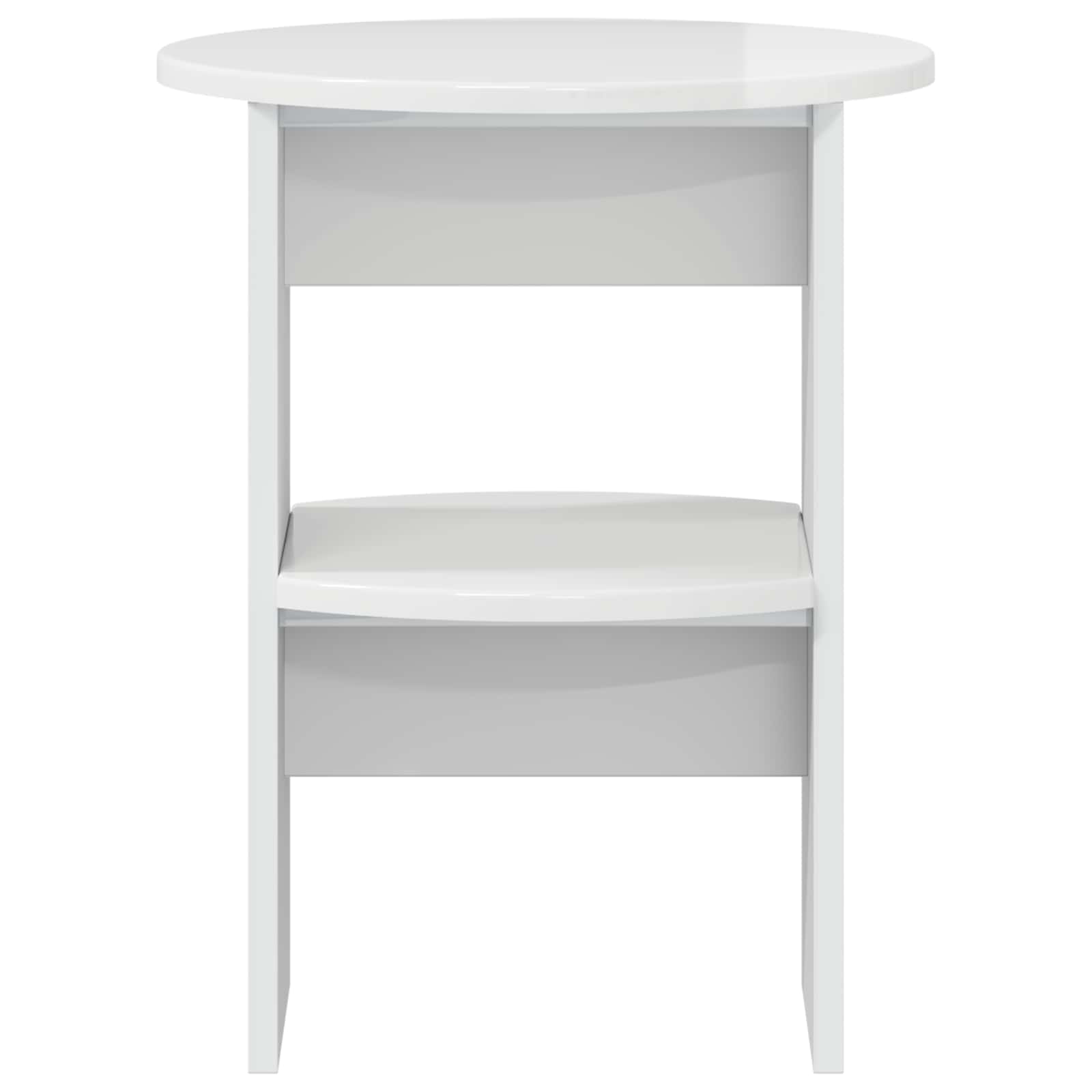 Seitenschrank 2 pcs Hochglanz Weiß Ø40 x 50 cm Holzwerkstoff