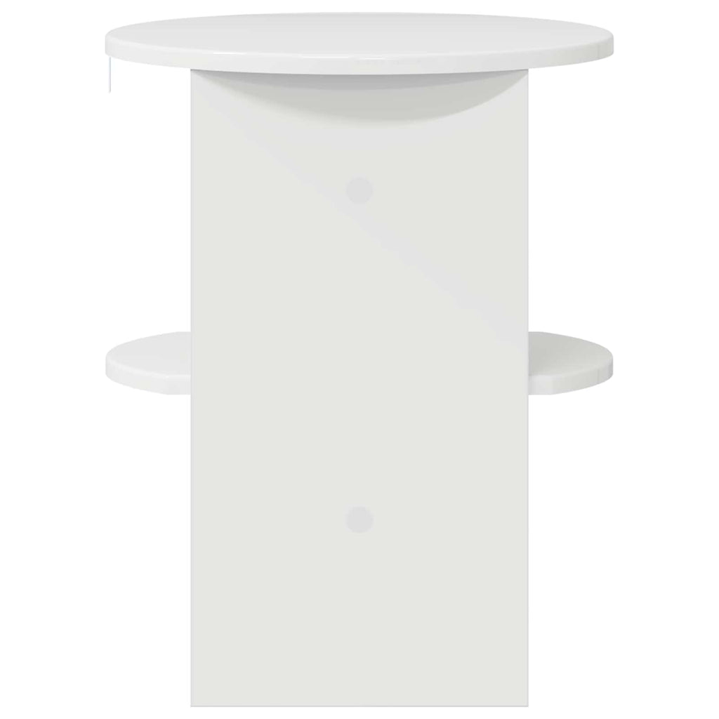 Seitenschrank 2 pcs Hochglanz Weiß Ø40 x 50 cm Holzwerkstoff
