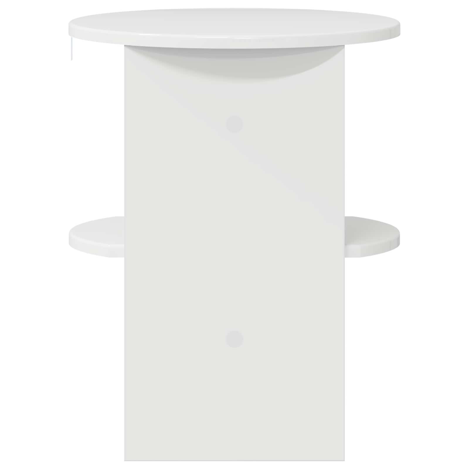 Seitenschrank 2 pcs Hochglanz Weiß Ø40 x 50 cm Holzwerkstoff