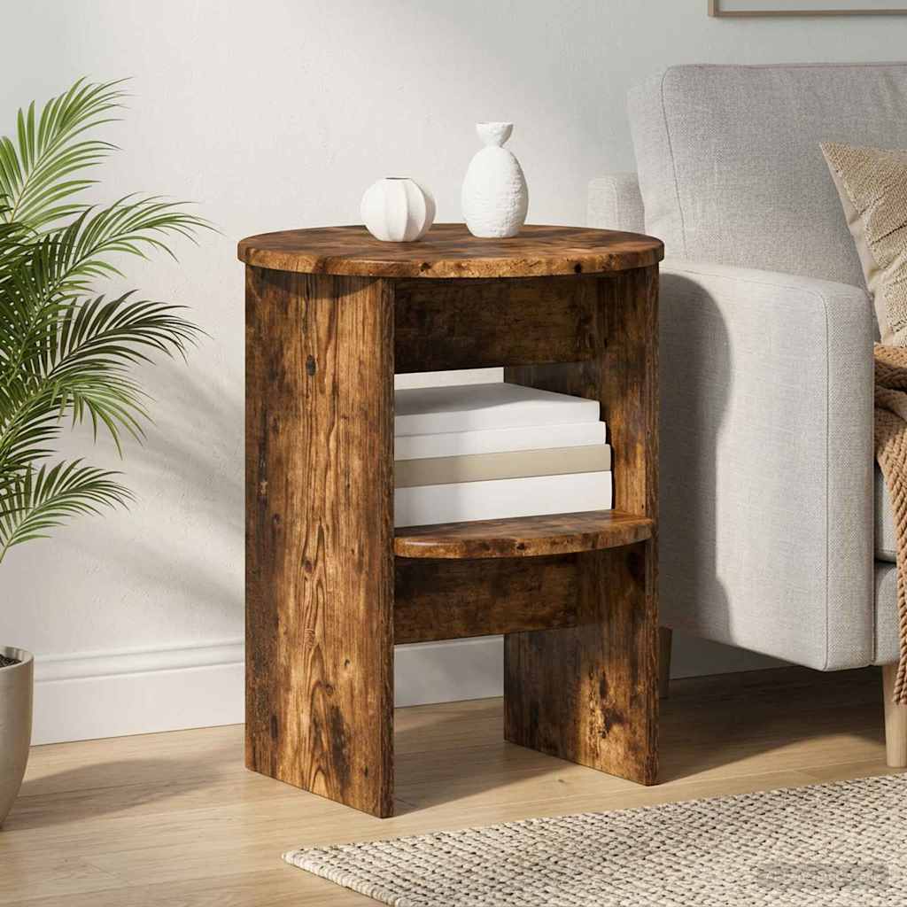 Seitenschrank 2 pcs Geräucherte Eiche Ø40 x 50 cm Holzwerkstoff