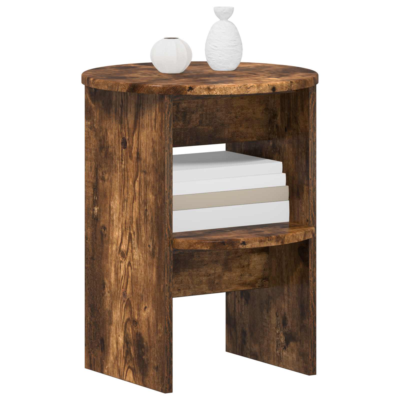 Seitenschrank 2 pcs Geräucherte Eiche Ø40 x 50 cm Holzwerkstoff