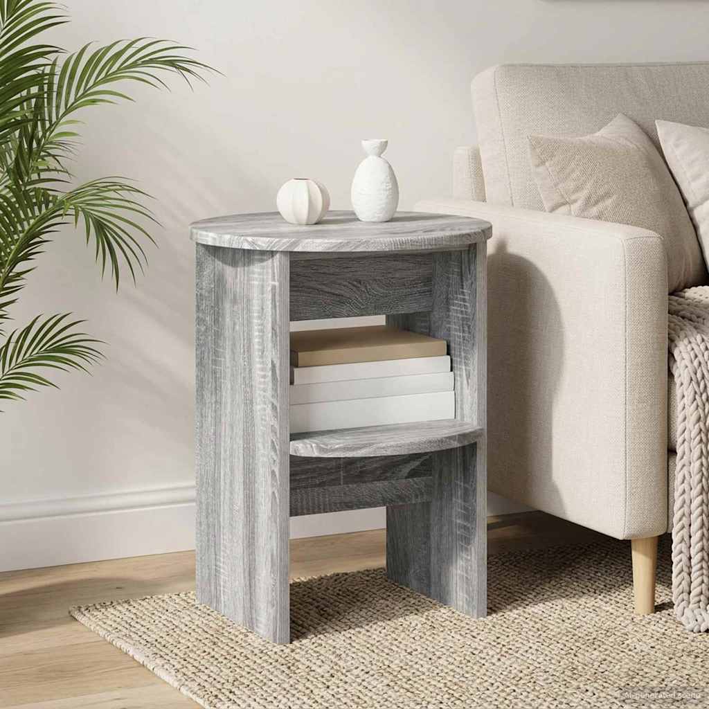 Seitenschrank 2 pcs Graues Sonoma Ø40 x 50 cm Holzwerkstoff