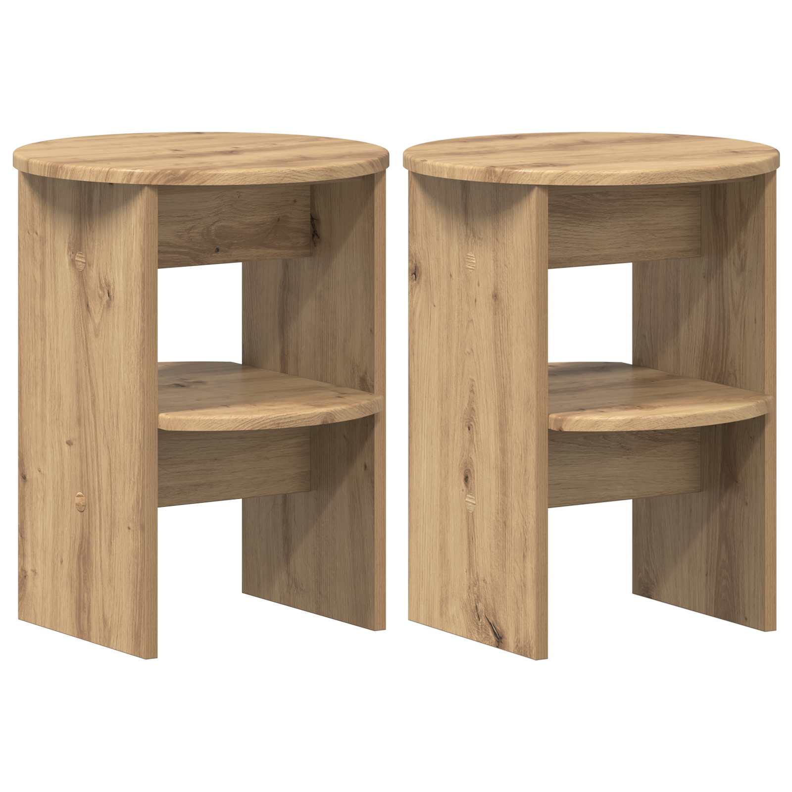 Seitenschrank 2 pcs Artisan-Eiche Ø40 x 50 cm Holzwerkstoff