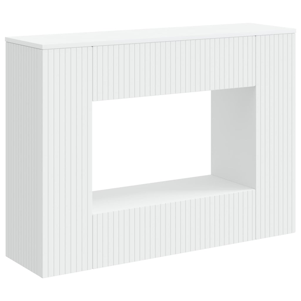 Konsolentisch Gestreift Weiß 101 x 29 x 74 cm Holzwerkstoff