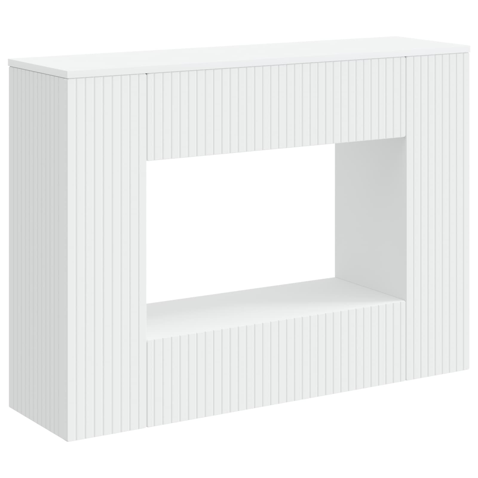 Konsolentisch Gestreift Weiß 101 x 29 x 74 cm Holzwerkstoff
