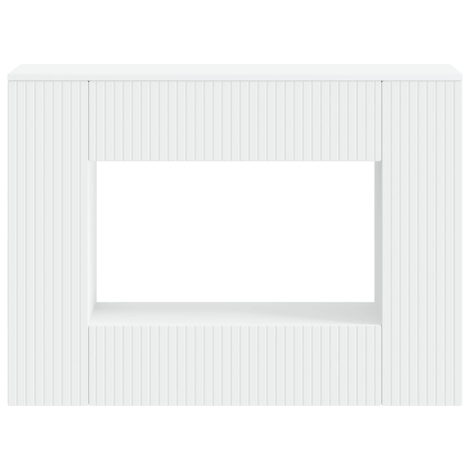Konsolentisch Gestreift Weiß 101 x 29 x 74 cm Holzwerkstoff