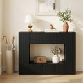Konsolentisch Gestreift Schwarz 101 x 29 x 74 cm Holzwerkstoff
