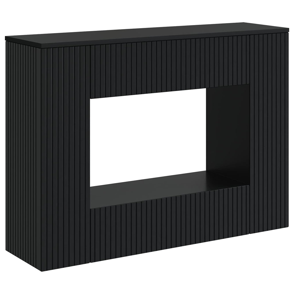 Konsolentisch Gestreift Schwarz 101 x 29 x 74 cm Holzwerkstoff