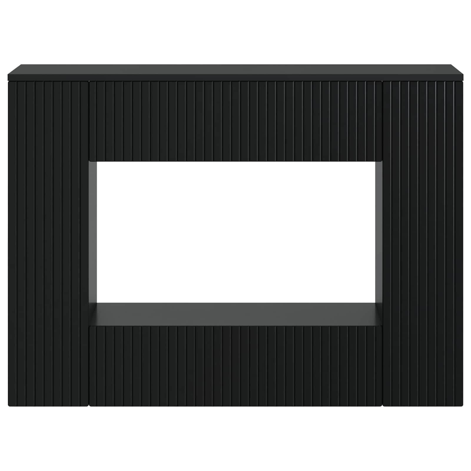 Konsolentisch Gestreift Schwarz 101 x 29 x 74 cm Holzwerkstoff