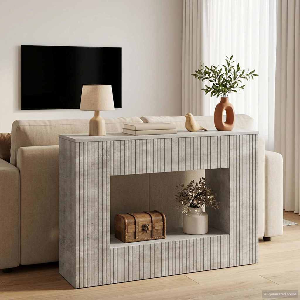 Konsolentisch Betongrau 101 x 29 x 74 cm Holzwerkstoff