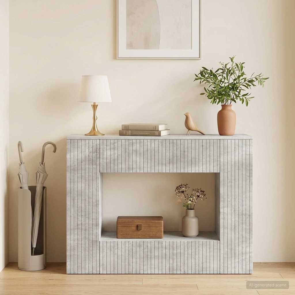 Konsolentisch Betongrau 101 x 29 x 74 cm Holzwerkstoff