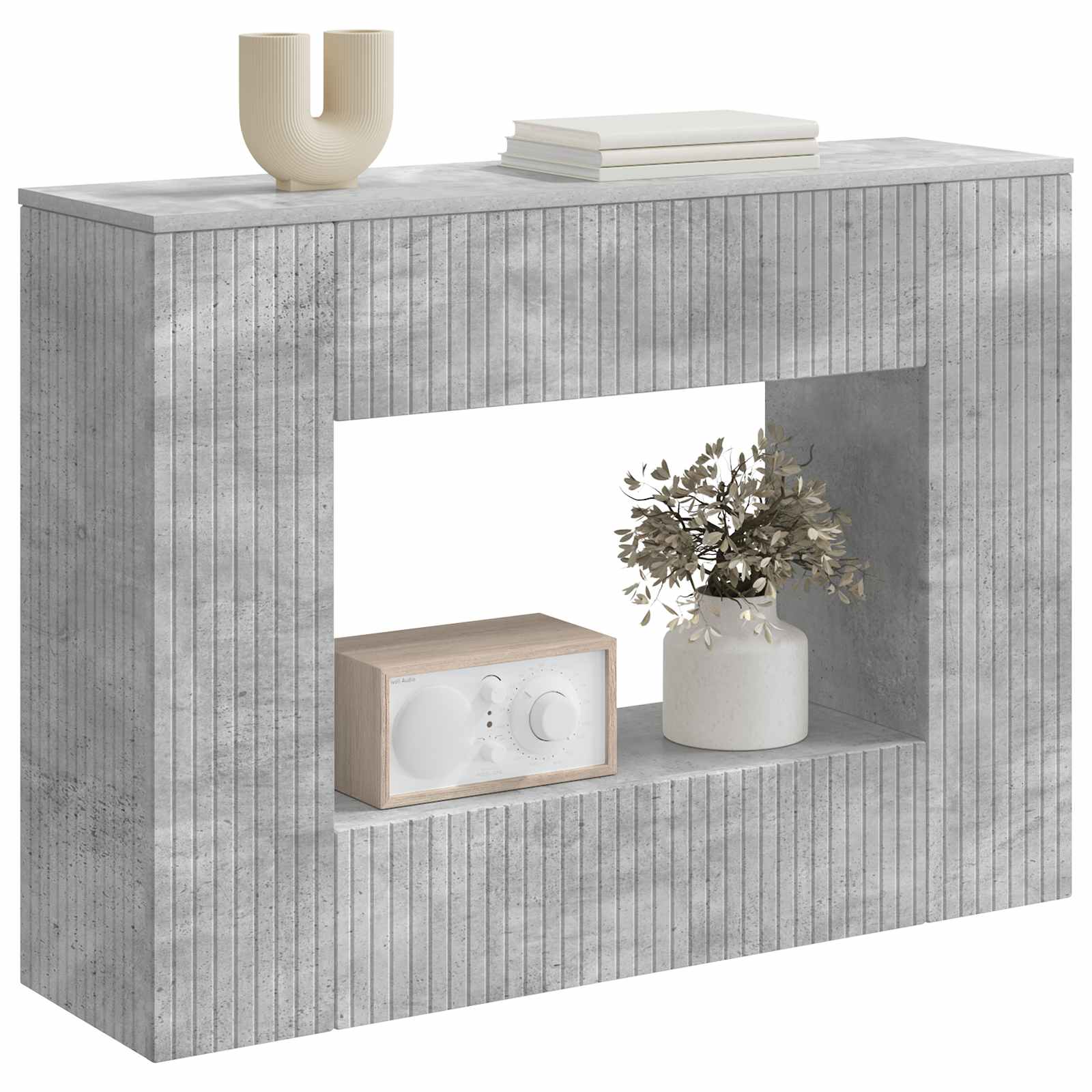 Konsolentisch Betongrau 101 x 29 x 74 cm Holzwerkstoff