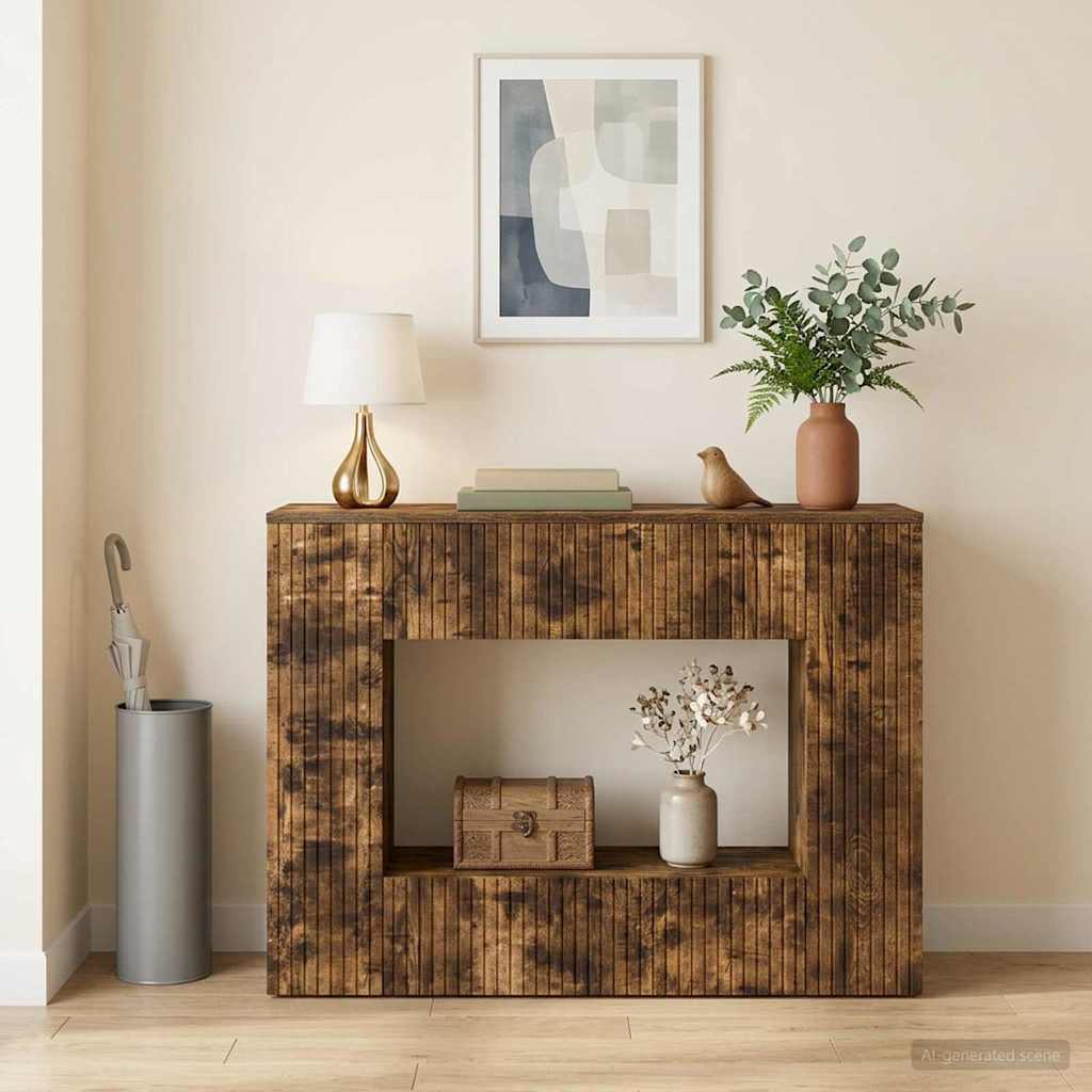 Konsolentisch Geräucherte Eiche 101 x 29 x 74 cm Holzwerkstoff