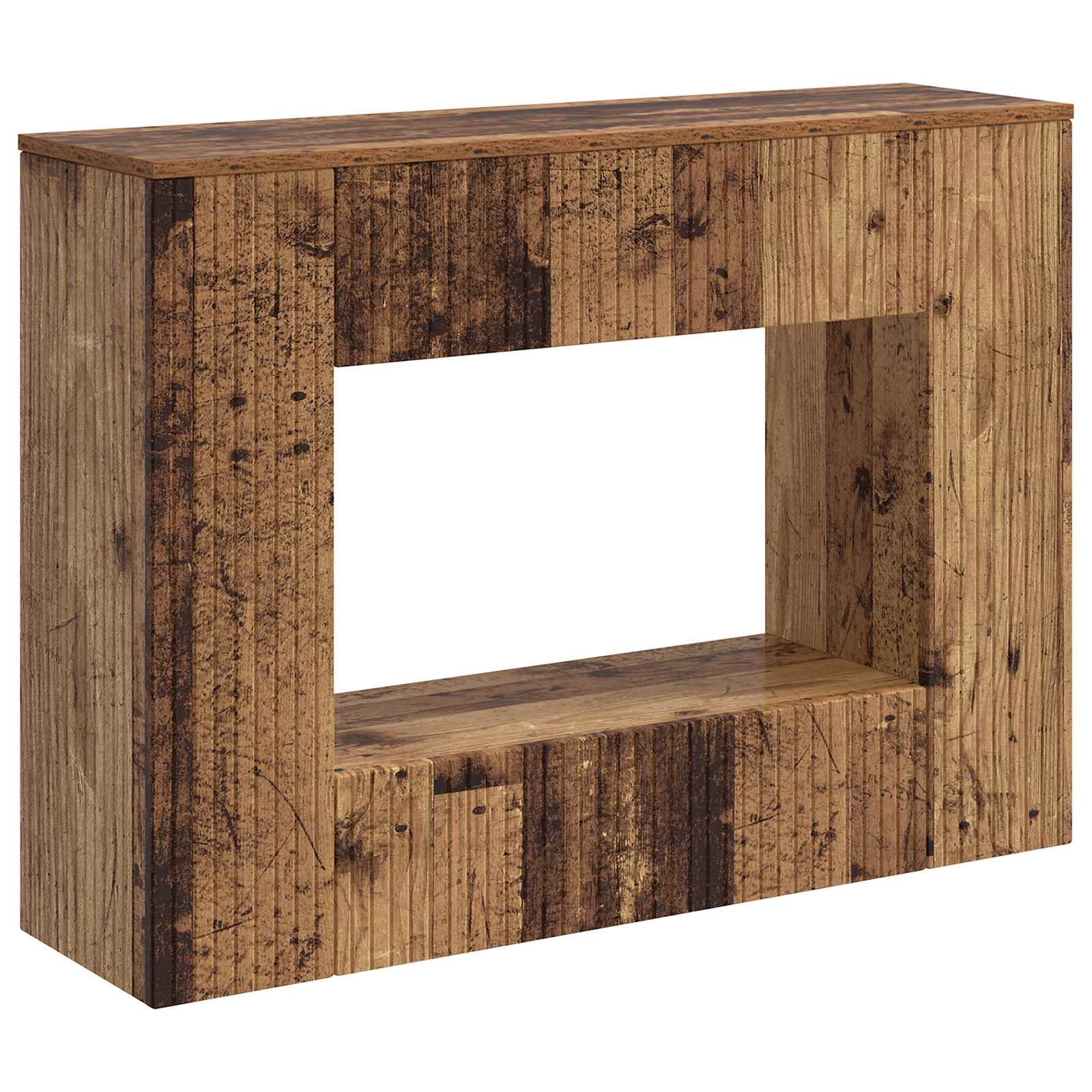 Konsolentisch Gestreift Altholz 101 x 29 x 74 cm Holzwerkstoff