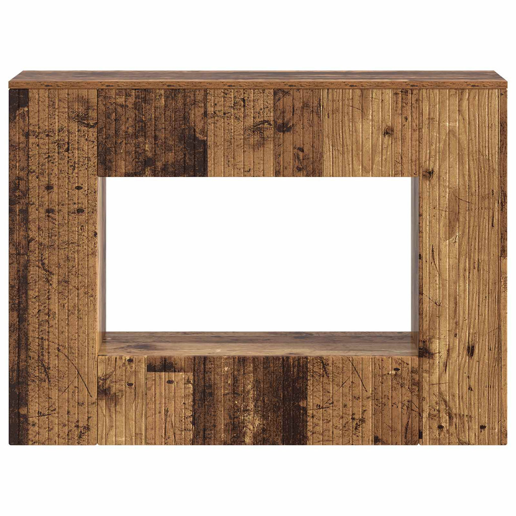 Konsolentisch Gestreift Altholz 101 x 29 x 74 cm Holzwerkstoff