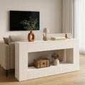 Konsolentisch Gestreift Weiß 155 x 29 x 74 cm Holzwerkstoff