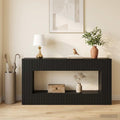 Konsolentisch Gestreift Schwarz 155 x 29 x 74 cm Holzwerkstoff