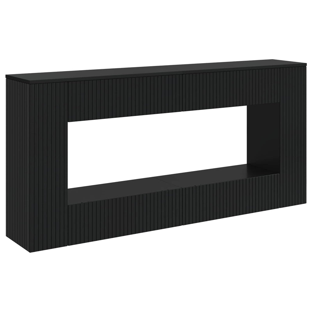 Konsolentisch Gestreift Schwarz 155 x 29 x 74 cm Holzwerkstoff