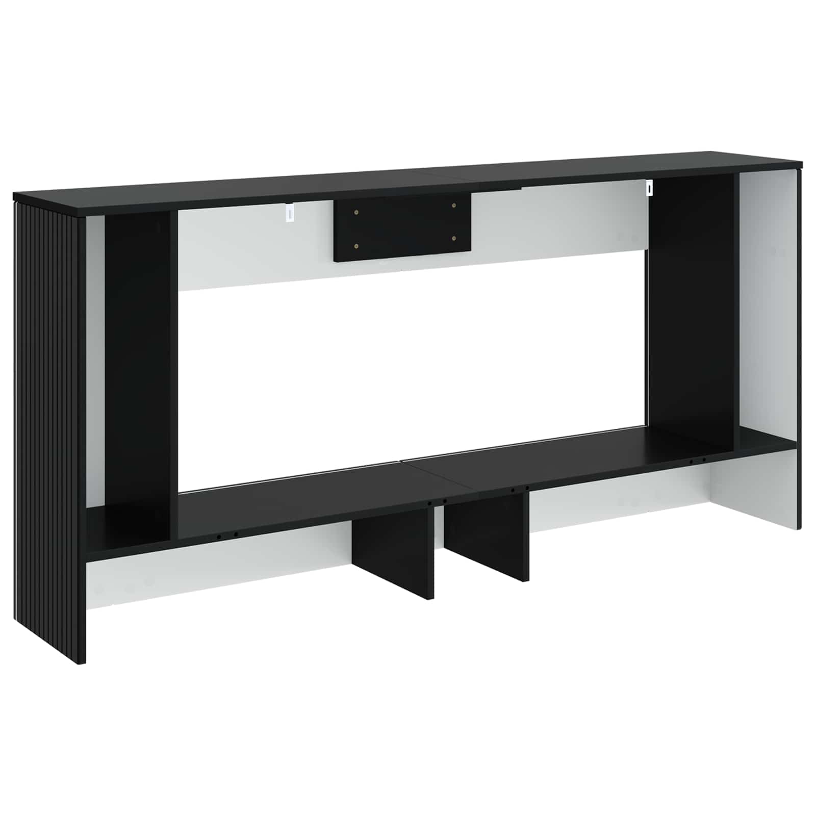 Konsolentisch Gestreift Schwarz 155 x 29 x 74 cm Holzwerkstoff