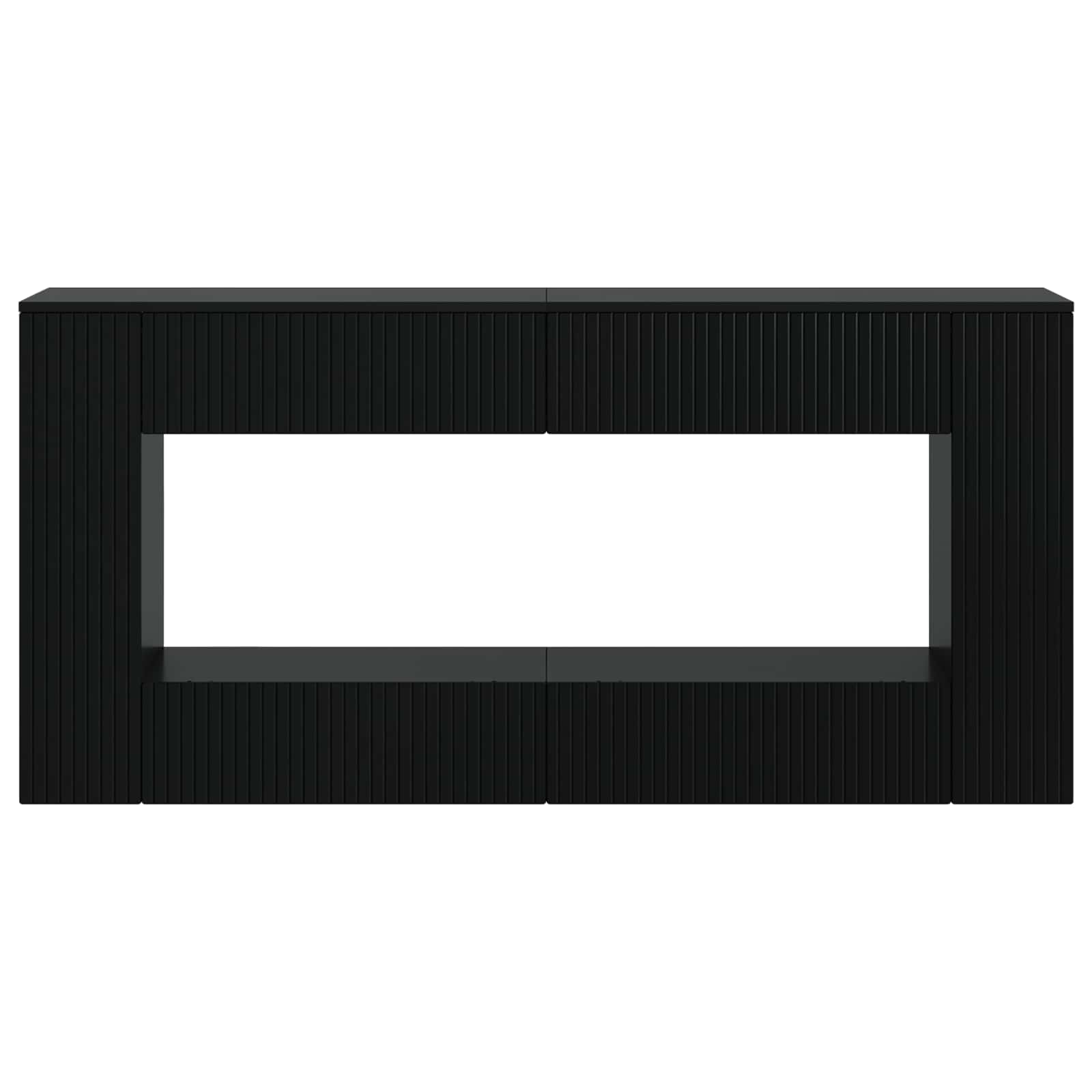 Konsolentisch Gestreift Schwarz 155 x 29 x 74 cm Holzwerkstoff