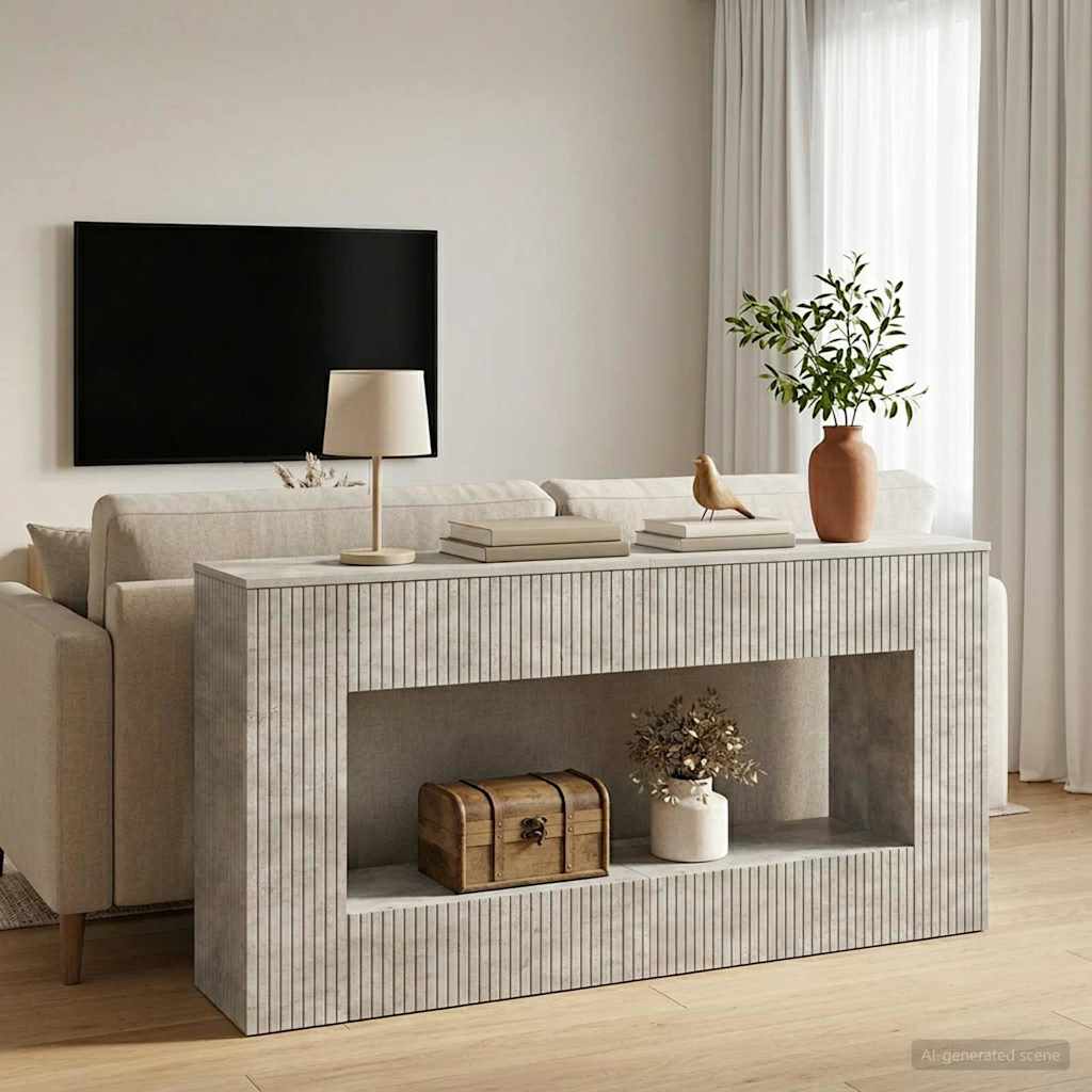 Konsolentisch Betongrau 155 x 29 x 74 cm Holzwerkstoff