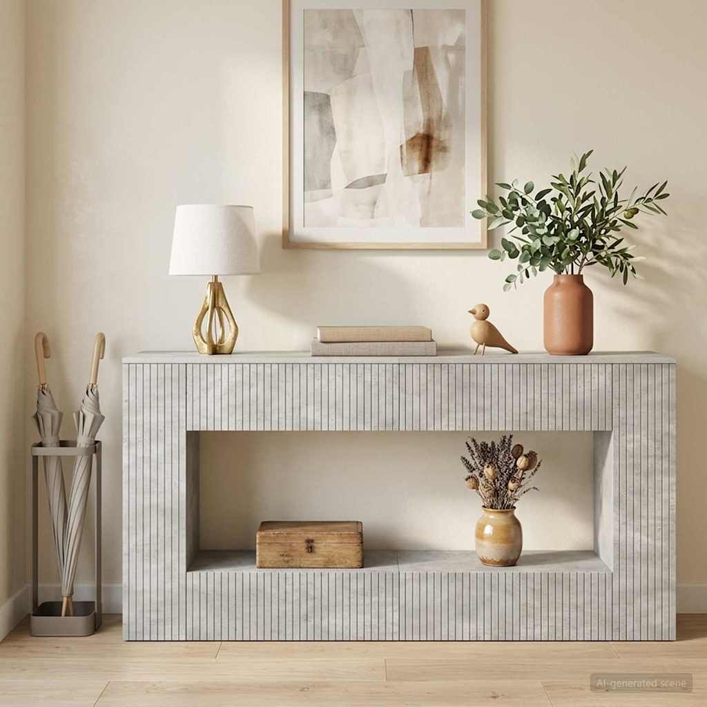 Konsolentisch Betongrau 155 x 29 x 74 cm Holzwerkstoff