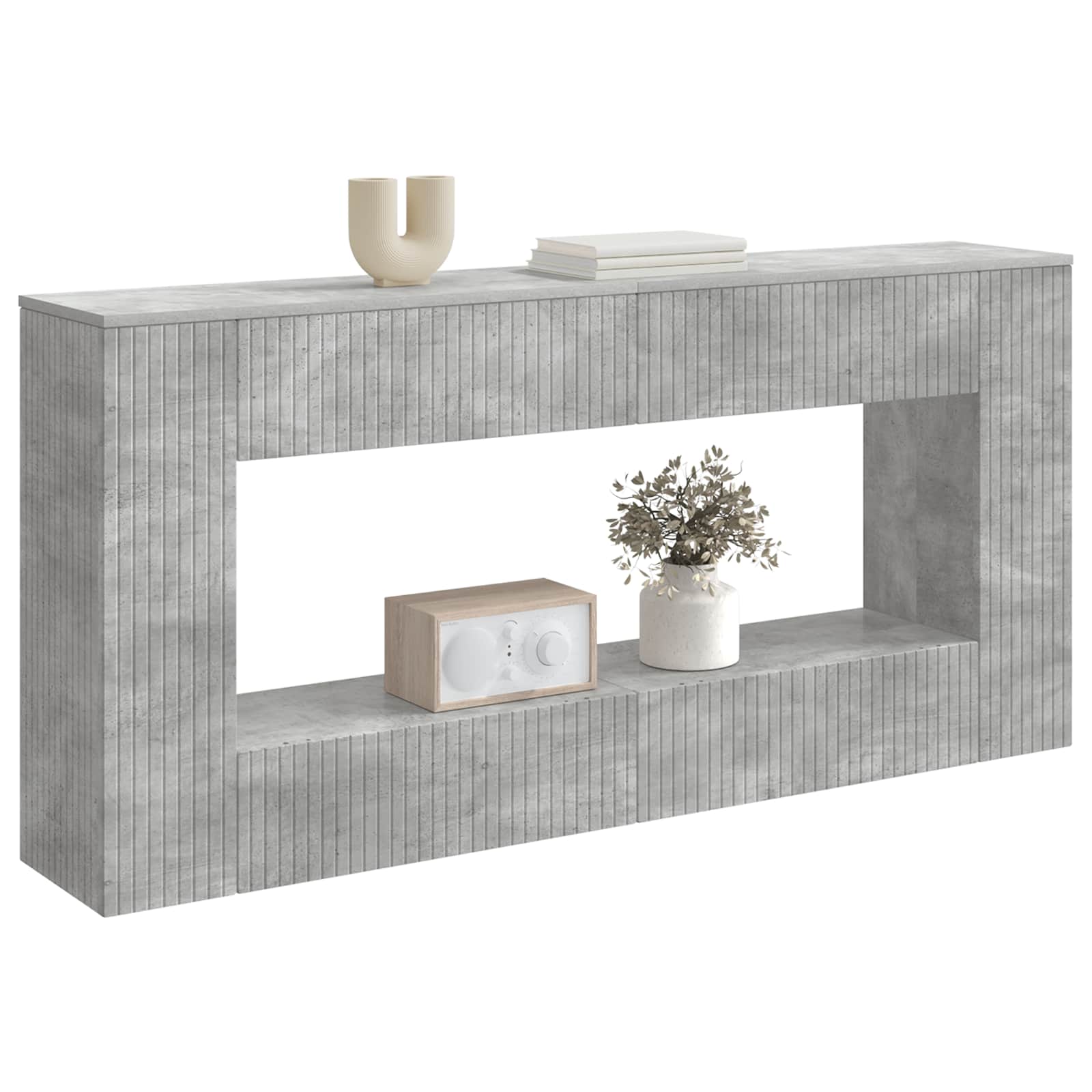Konsolentisch Betongrau 155 x 29 x 74 cm Holzwerkstoff