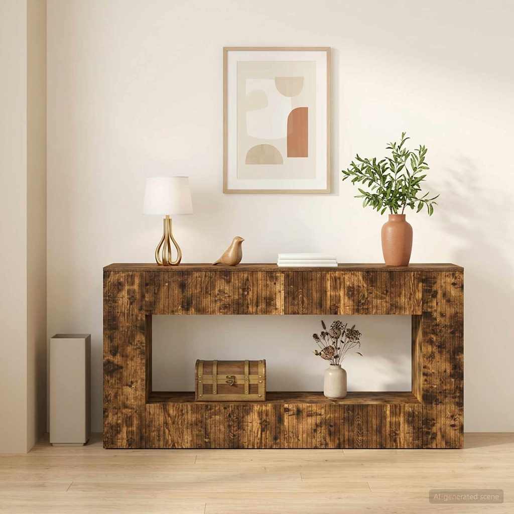 Konsolentisch Geräucherte Eiche 155 x 29 x 74 cm Holzwerkstoff