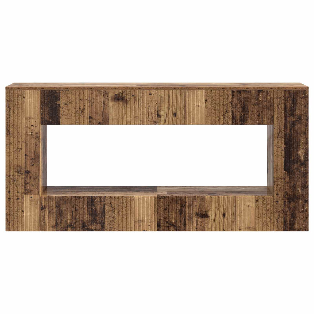 Konsolentisch Gestreift Altholz 155 x 29 x 74 cm Holzwerkstoff