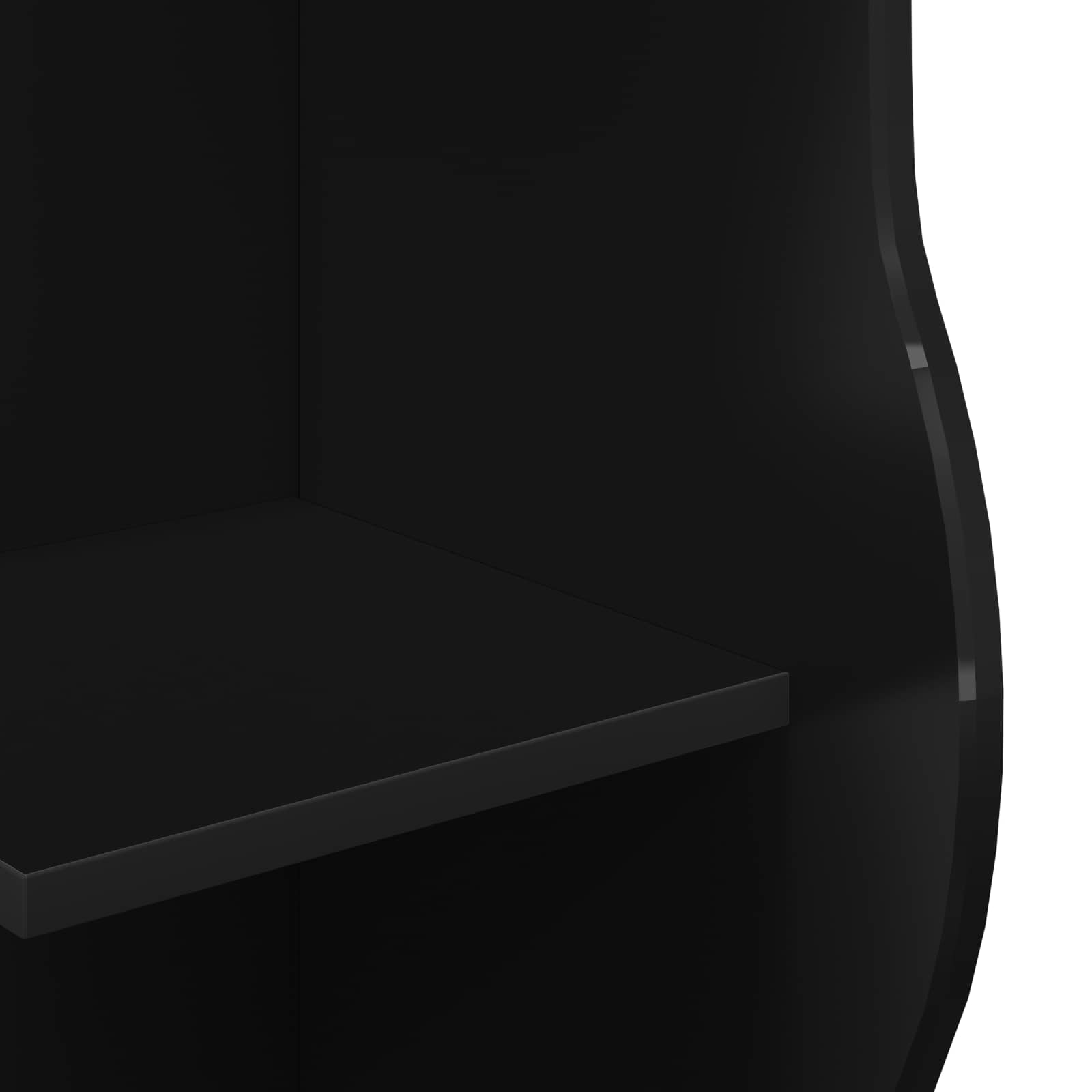Eckregal mit Regal Schwarz 34 x 33 x 102 cm Holzwerkstoff
