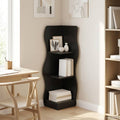 Eckregal mit Regal Schwarz 34 x 33 x 102 cm Holzwerkstoff