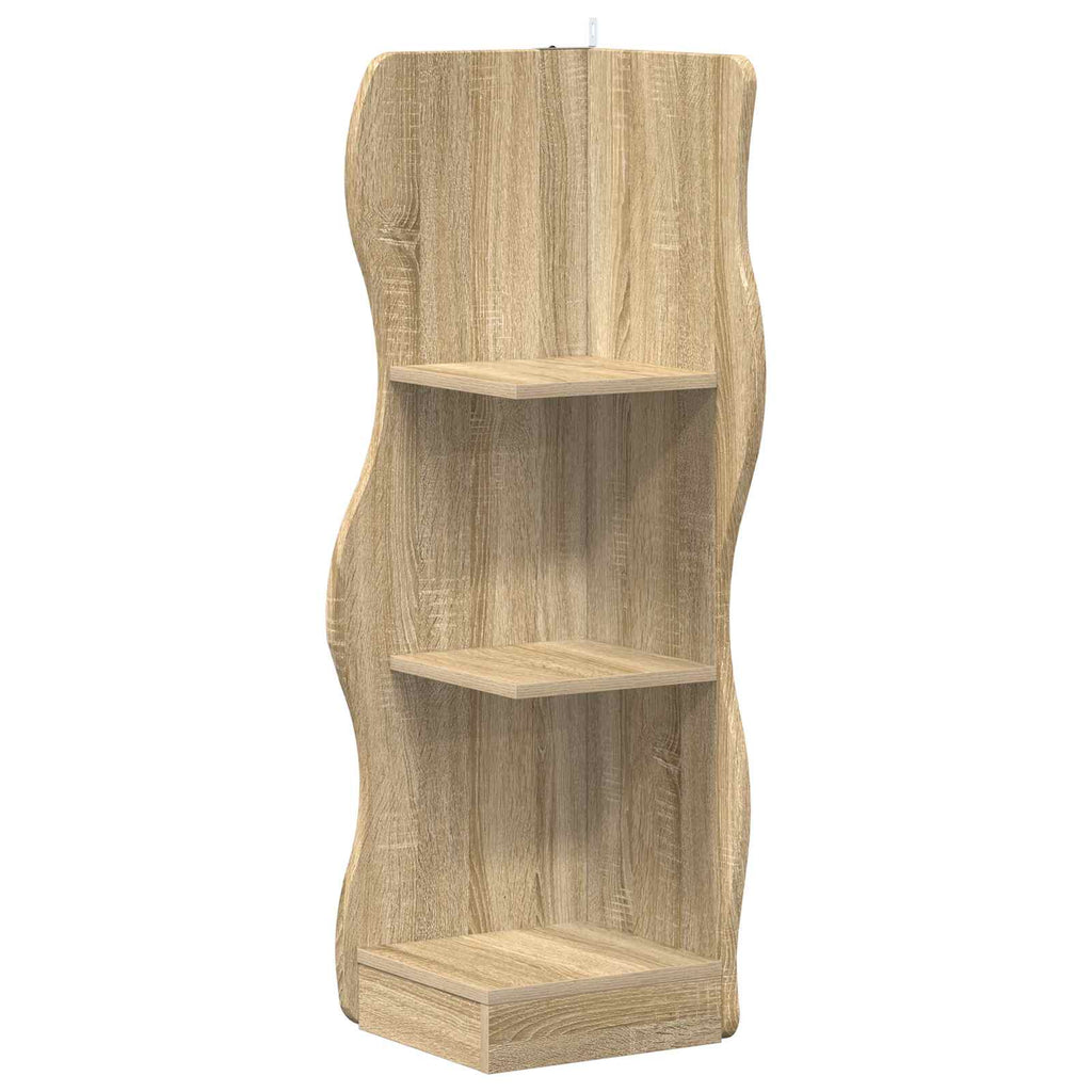 Eckregal mit Regal Sonoma-Eiche 34 x 33 x 102 cm Holzwerkstoff