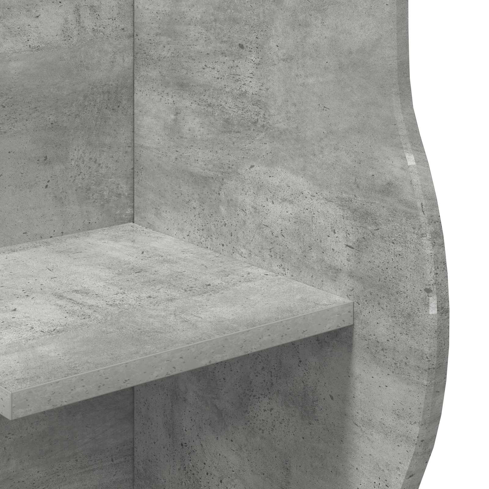 Eckregal mit Regal Betongrau 34 x 33 x 102 cm Holzwerkstoff