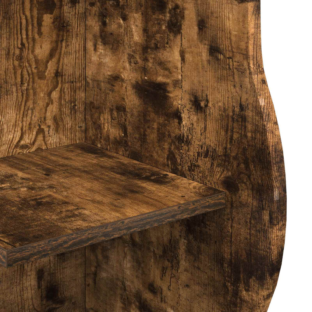 Eckregal Geräucherte Eiche 34 x 33 x 102 cm Holzwerkstoff