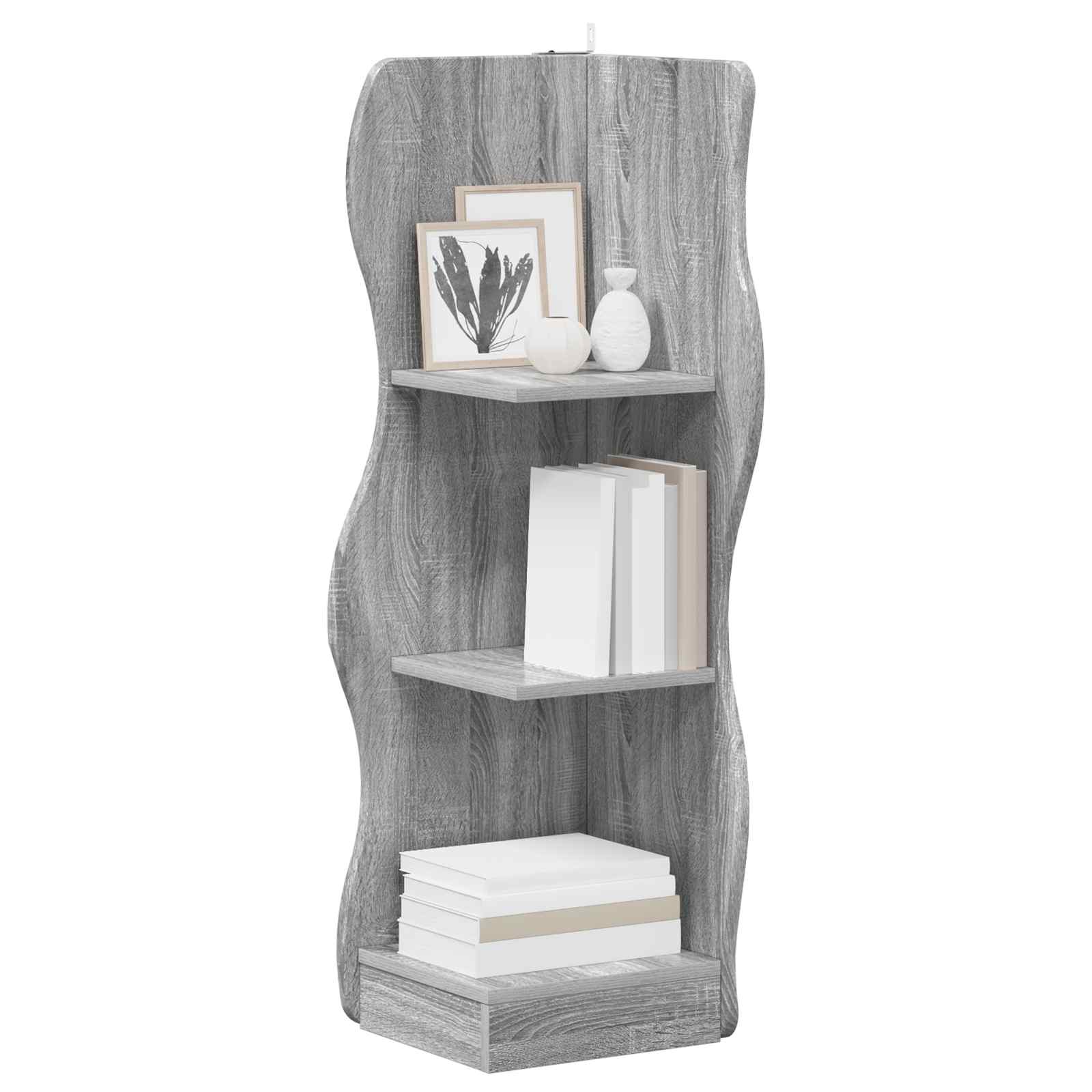 Eckregal mit Regal Graues Sonoma 34 x 33 x 102 cm Holzwerkstoff