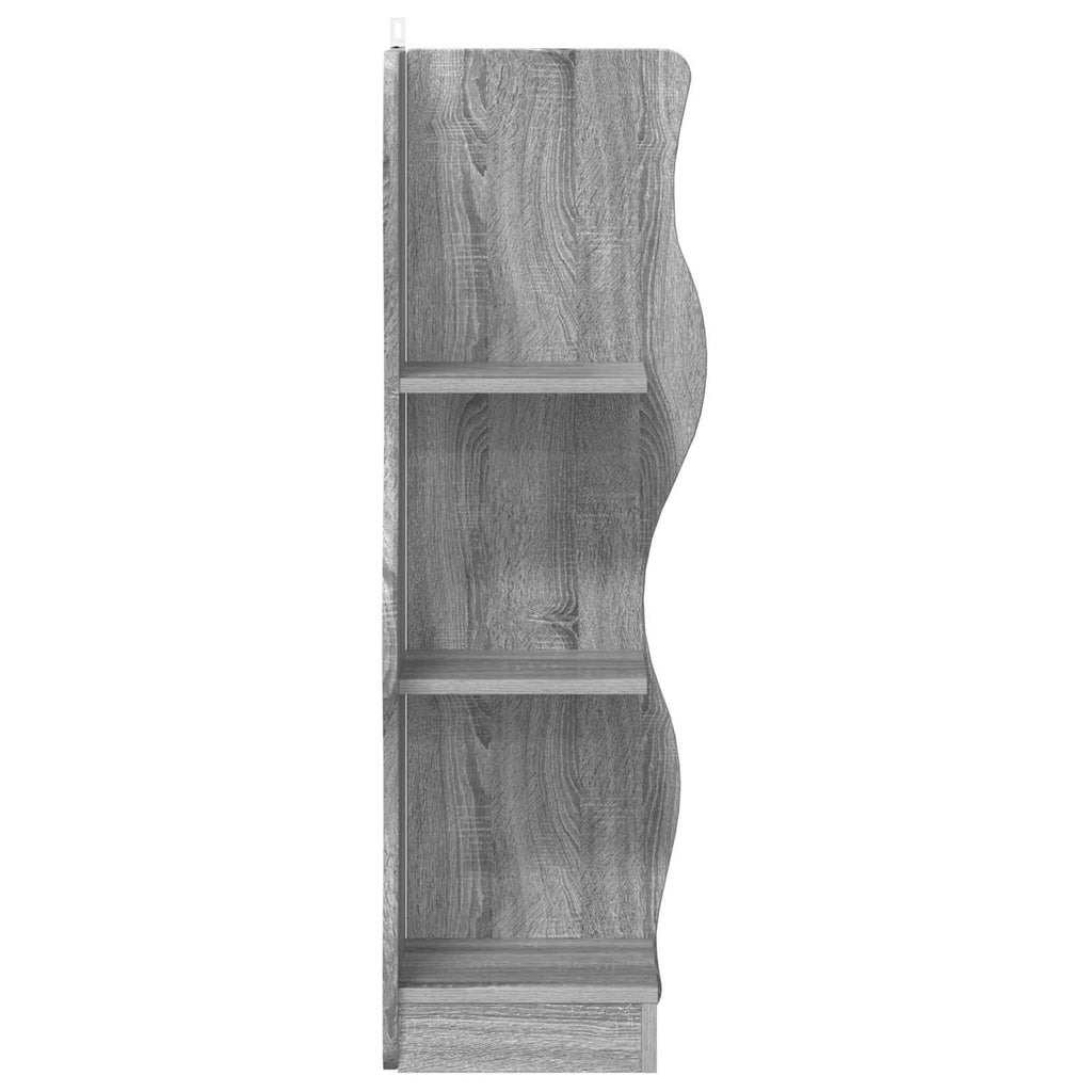 Eckregal mit Regal Graues Sonoma 34 x 33 x 102 cm Holzwerkstoff