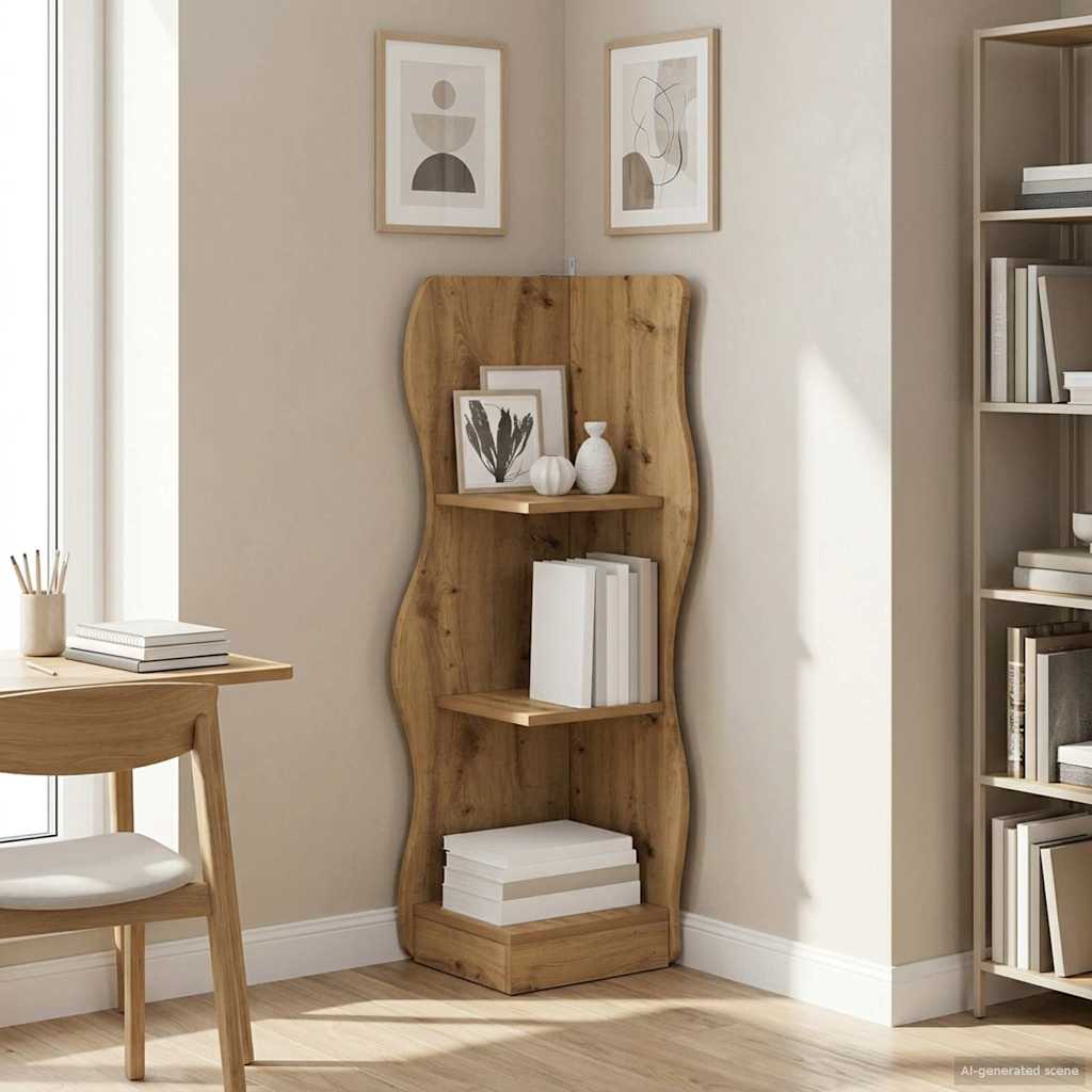 Eckregal mit Regal Artisan-Eiche 34 x 33 x 102 cm Holzwerkstoff