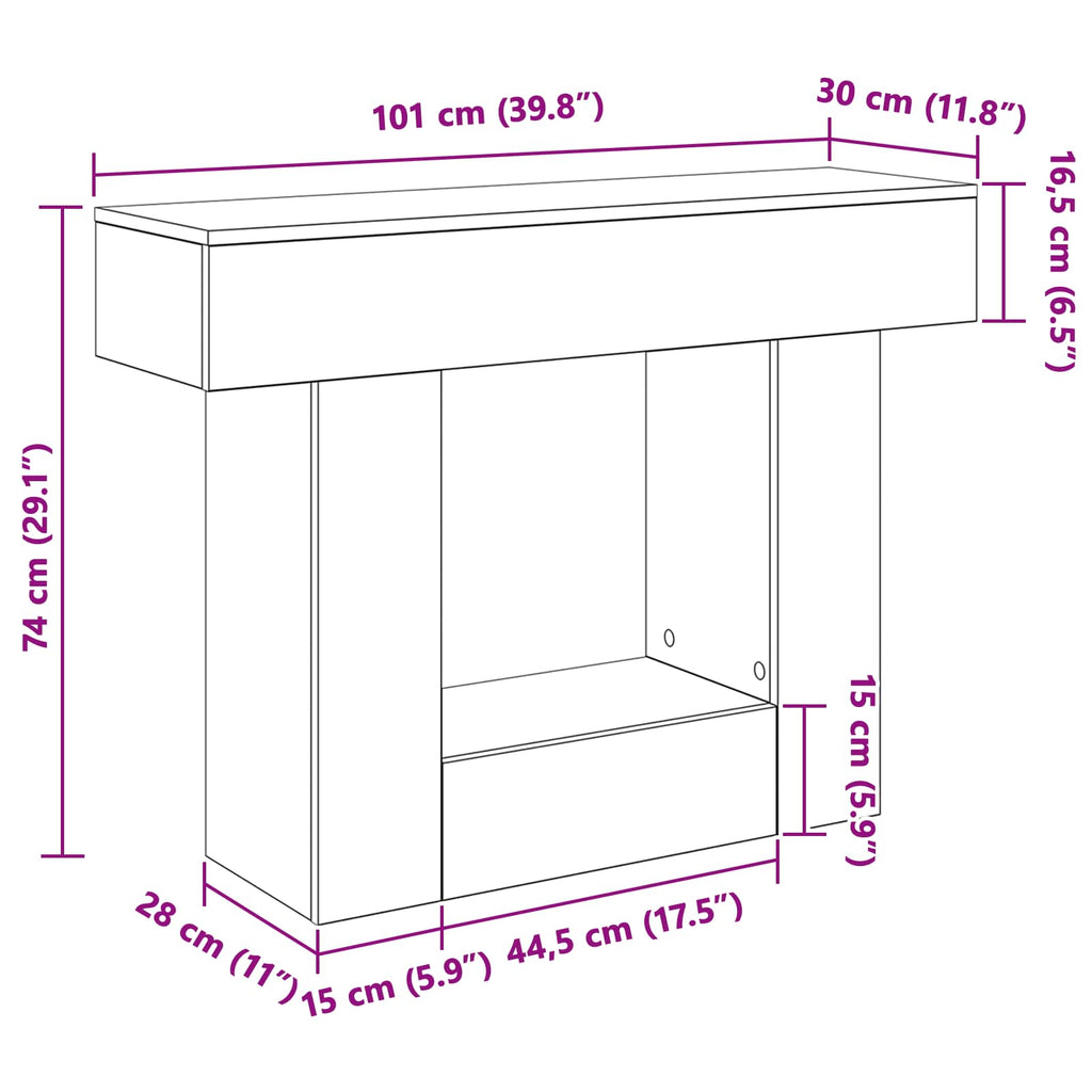 Altholz 101 x 30 x 74 cm