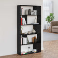 Bücherregal Schwarz Eichen-Optik 80 x 24 x 159 cm Holzwerkstoff
