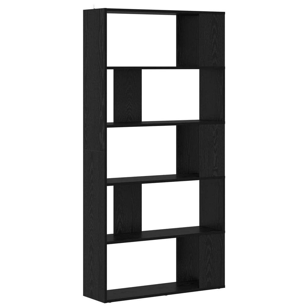 Bücherregal Schwarz Eichen-Optik 80 x 24 x 159 cm Holzwerkstoff