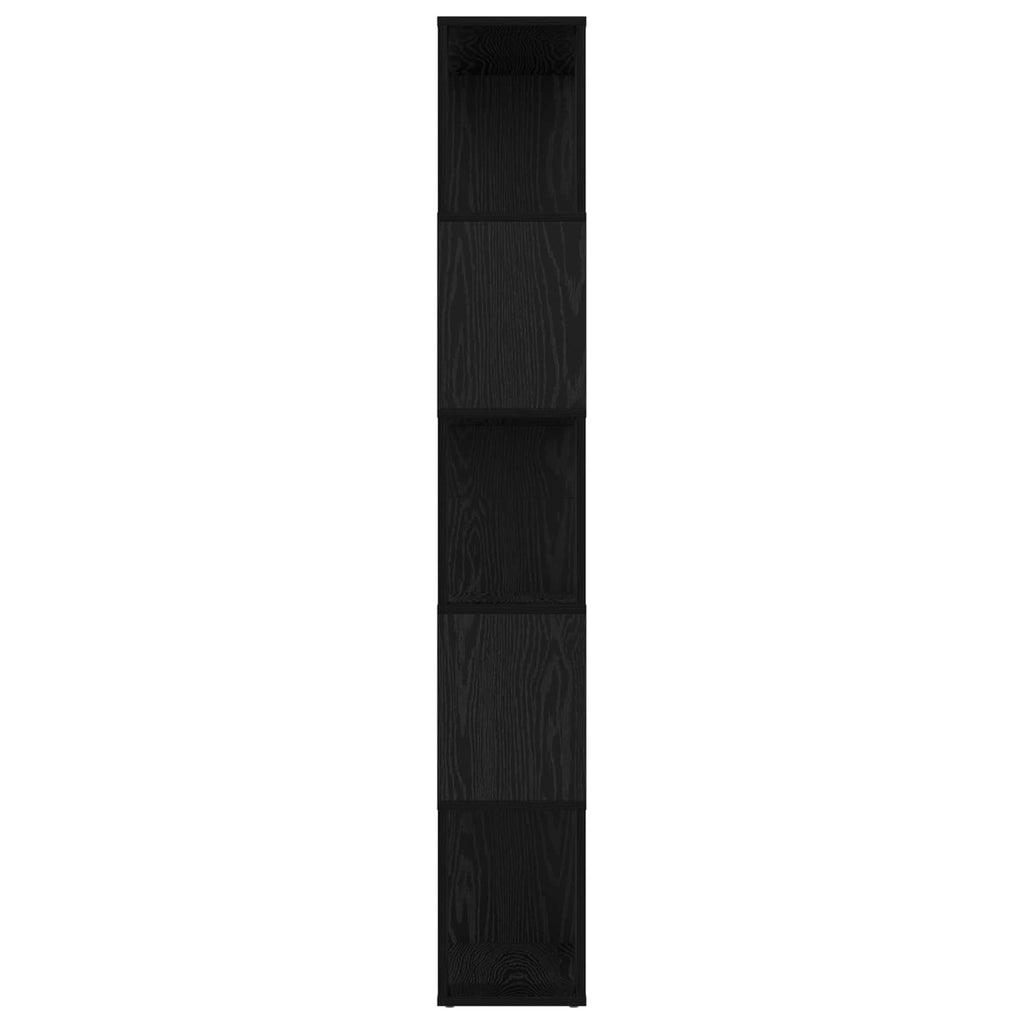 Bücherregal Schwarz Eichen-Optik 80 x 24 x 159 cm Holzwerkstoff