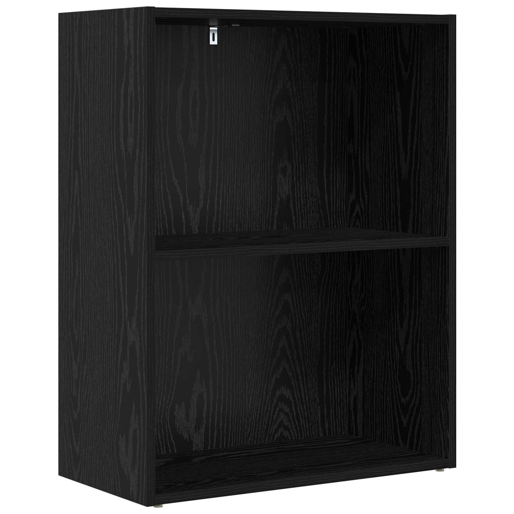 Bücherregal Schwarz Eichen-Optik 60 x 30 x 76.5 cm