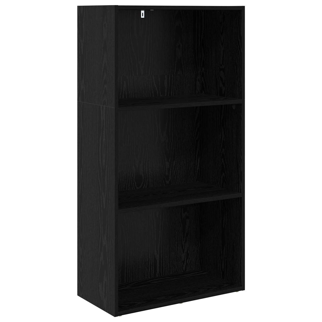 Bücherregal Schwarz Eichen-Optik 60 x 30 x 114 cm Holzwerkstoff