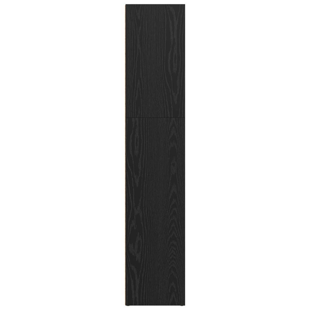 Freistehender Stauraum Schwarz Eichen-Optik 60 x 30 x 151,5 cm