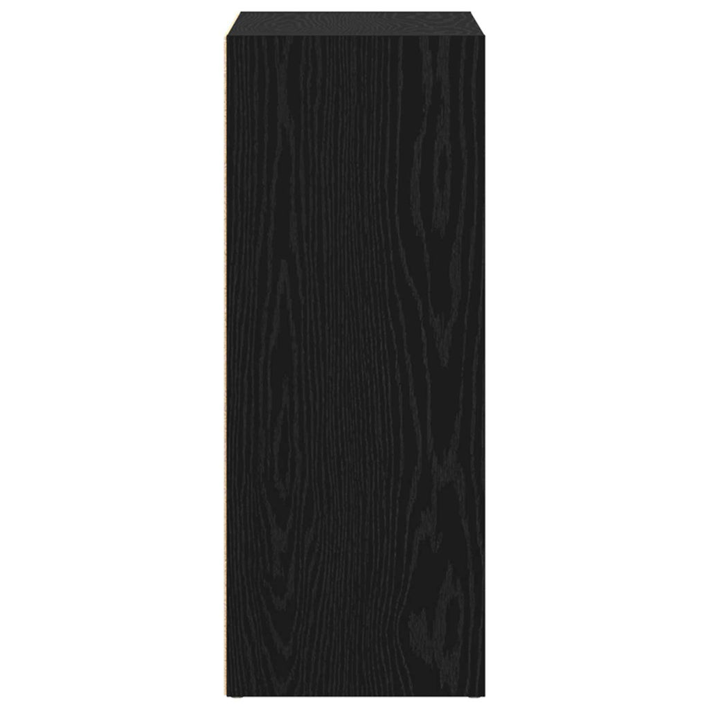 Bücherregal Schwarz Eichen-Optik 80 x 30 x 76,5 cm
